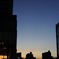 谷間の夕焼け