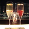 夜景の見えるBARでカクテル