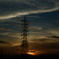 鉄塔と夕日