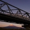 夕暮れ時の富士川橋梁