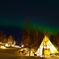 Tipi or Teepee with Aurora 