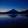 Crescent Moon in the Blue Morning