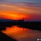 夕焼川面