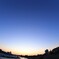 夕焼けと飛行機雲