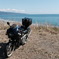 バイクと海