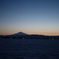 夕焼けと鳥海山