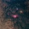 天の川に浮かぶ火星