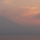 桜島と朝日