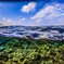沖縄 瀬底島の半水面の写真