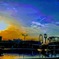 夕日と瑞雲