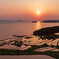 棚田の夕日