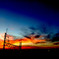 夕暮れ時の焼けた空