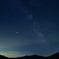 湖畔の星空