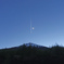 Vapor trail & Moon on Mt.Fuji