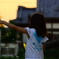 夕方とシャボン玉