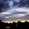 The sun sets in campus