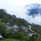 Village with clouds