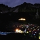 北アルプス　テント夜景