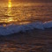 種子島の夕日と波