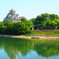 岡山城にて