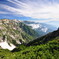 Clouds over the summer mountain