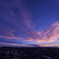 夕日に照らされる雲
