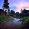 長閑な夕暮れ ～大出の吊り橋～