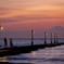 夕焼け空の下で