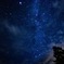 曇りの日の星空