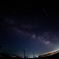 八郎潟から見上げた夜空