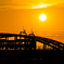 多摩川より、夕暮れ