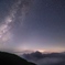 熊本県 烏帽子岳から見た天の川と雲海
