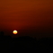 都会の夕陽