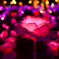 ライトアップされた花
