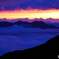 唐松岳頂上山荘からの夕日