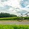 田舎道と自転車