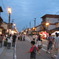 夕方のむぎや祭り中の城端