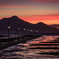 海床路の夕映え