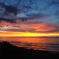 日本海の夕焼け