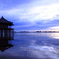 夜明けの浮見堂（滋賀県琵琶湖）
