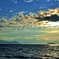 たなびく雲の琵琶湖朝景
