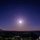 月夜の阿蘇北外輪山