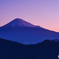 日の出前の富士山