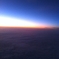 機内の夕焼け