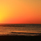 釣り人と夕日
