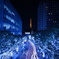 六本木ヒルズ夜景、東京タワー、光跡