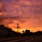 田舎の夕焼け空