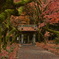 晩秋の岩屋堂公園近くの寺