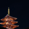 冬の宵に浮かぶ浅草寺・五重の塔