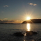 年の瀬の夕日